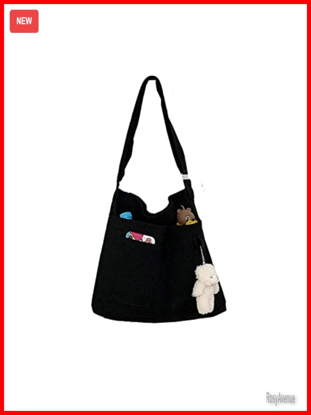 Canvas Tote Bag Crossbody Beach Hobo Shoulder Bag with Pockets Zipper Closure